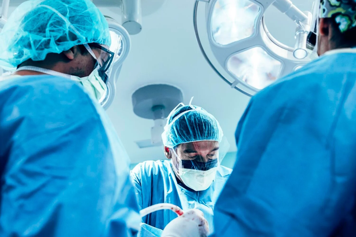 Surgeons doing breast surgery