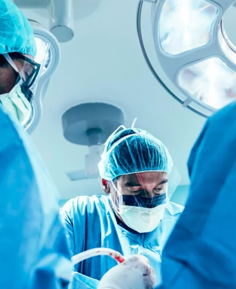 Surgeons doing breast surgery